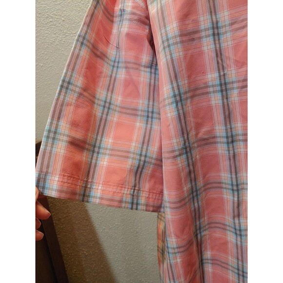 Croft And Barrow Mens Short Sleeve Pink Blue And Striped Shirt Size 2XL - Picture 5 of 8